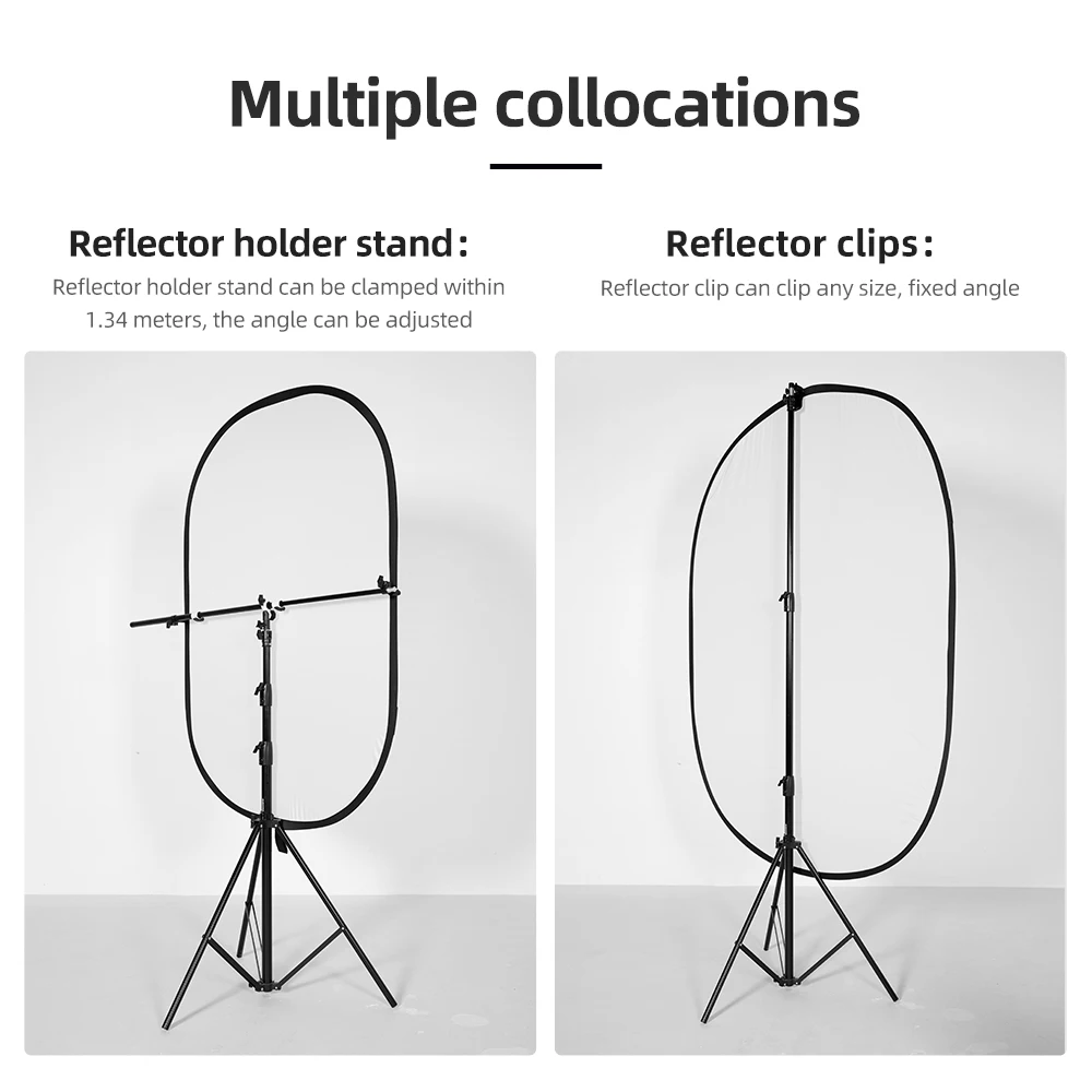 80x120cm 100x150cm 150 x 200cm Portable Oval Multi-Disc Transparent White Reflector Collapsible Studio Photo Diffuser photography reflector macro photography diffuser