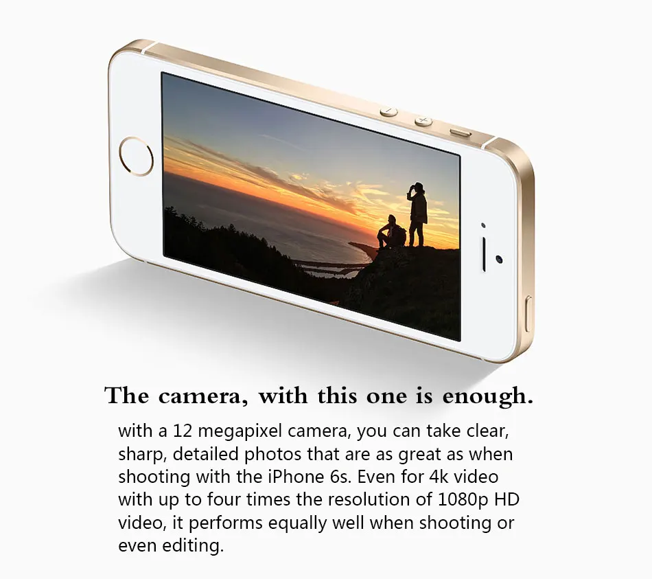 Разблокированный Apple iPhone SE A1723 LTE мобильный телефон 4," 2 Гб Оперативная память 16/64GB Встроенная память двухъядерный 640x1136 px Touch ID смартфон