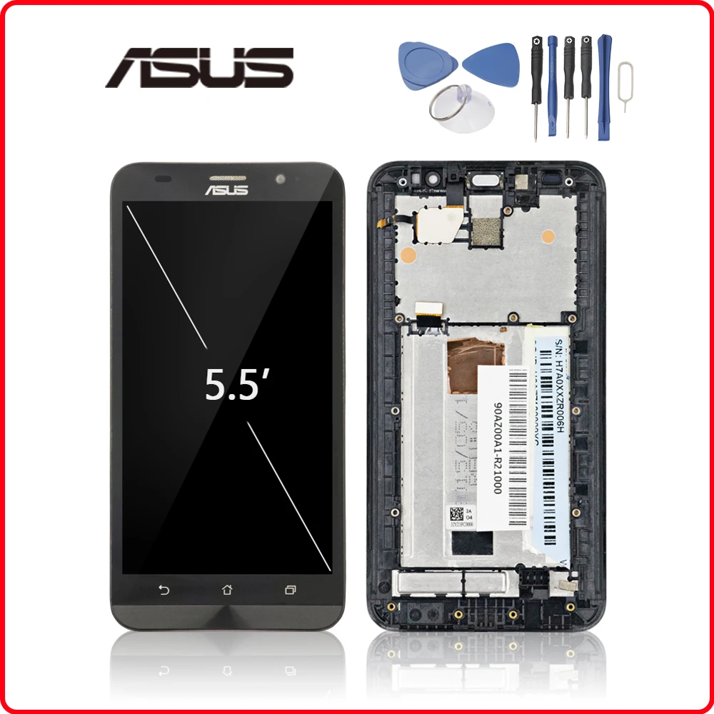 

5.5" Original For ASUS Zenfone 2 ZE551ML LCD Display Touch Screen Digitizer with Frame for ASUS Zenfone 2 ZE551ML Display Z00AD