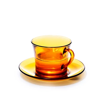 

Simple European Coffee Cup Glass Heat Resistant Amber Coffee Cup Set Fall Resistant Kubek Drewniany Household Products EF50CC
