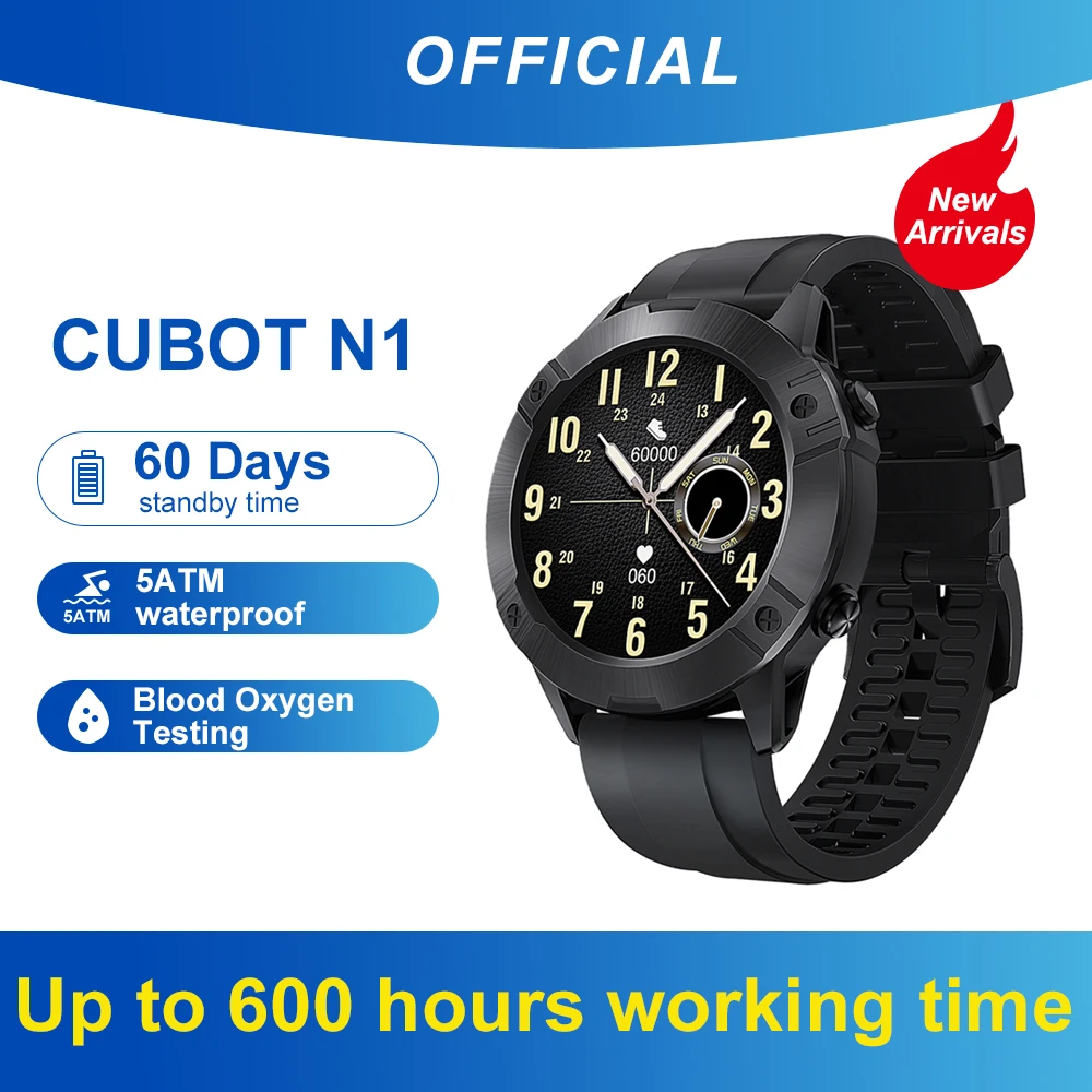 Cubot N1 Smart Watch Women 5atm Waterproof Smartwatch For Men Blood Oxygen  Heart Rate Fitness Tracker For Android Xiaomi Iphone - Smart Watches -  AliExpress