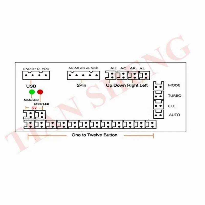 Высокое качество DIY Набор для маникюра контроллер usb-датчик для ПК игры 8 способ Стикеры кнопки для Mame Raspberry