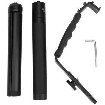 

Aluminum Alloy L-shaped Bracket and Handheld Stabilizer Tripod and Extension Rod Set for OSMO Mobile 3
