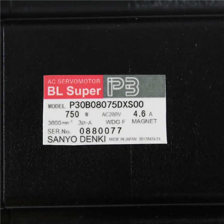 SANYO DENKI P30B08075DXS00 AC Серводвигатель 750 Вт 3000 об/мин 4.6A BL super P3