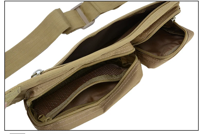 Outdoor Sports Waterproof Tactical Waist Bag Utility Riding Multi-pockets Card Phone Bags Camouflage Cycling Running Hiking Bags