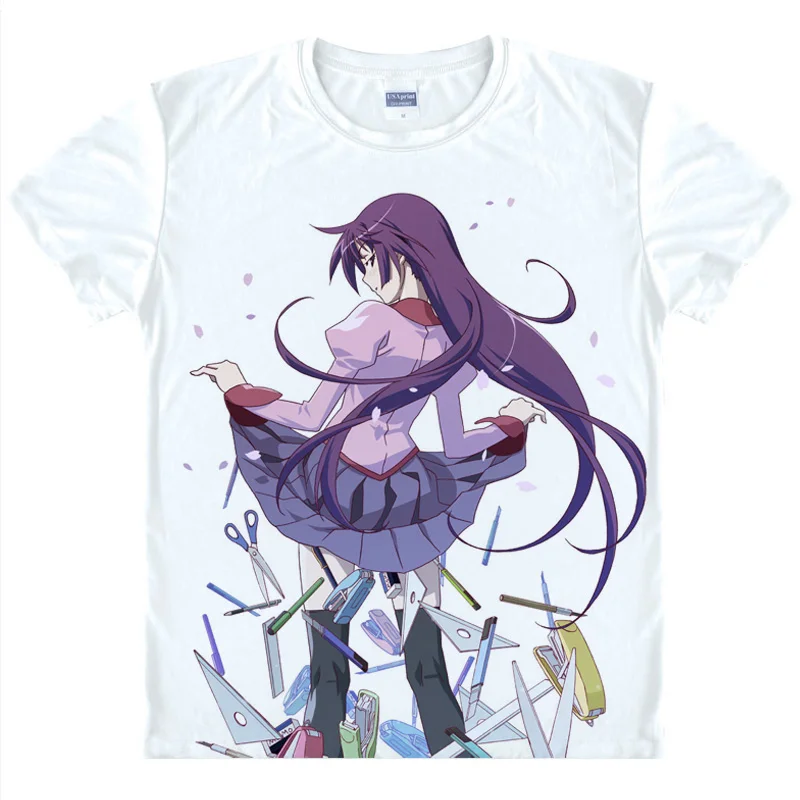 10 Аниме bakemonogatari футболка bakemonogatari Senjougahara Hitagi футболка Sengoku Nadeko Hanazawa Kana Oshino костюм SHINO для костюмированных представлений Милая футболка - Цвет: 10