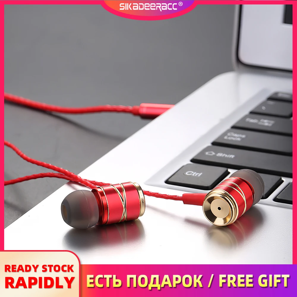 

HIFI Sound Quality Subwoofer Wired Earphone Stereo Bass With Microphone Universal Headset For Android Micro USB Headphone Music