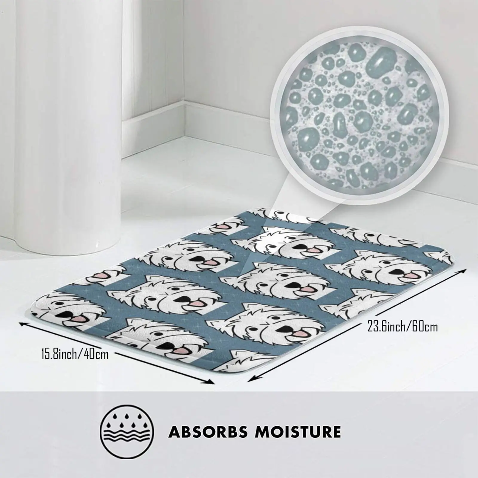 Ultrasoft Westie Bath Mat PetMerch