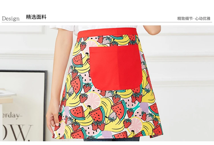Корейская версия милых взрослых чистый бюст фартук личности Ресторан кухонная рабочая одежда половина талии Короткие