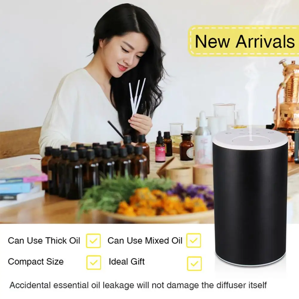 Koop Aroma Diffuser Draagbare Essentiële Olie Vernevelaar Waterloze Cool Mist Vaporizer Batterij Usb Geur Diffuser Voor Auto Officetravel