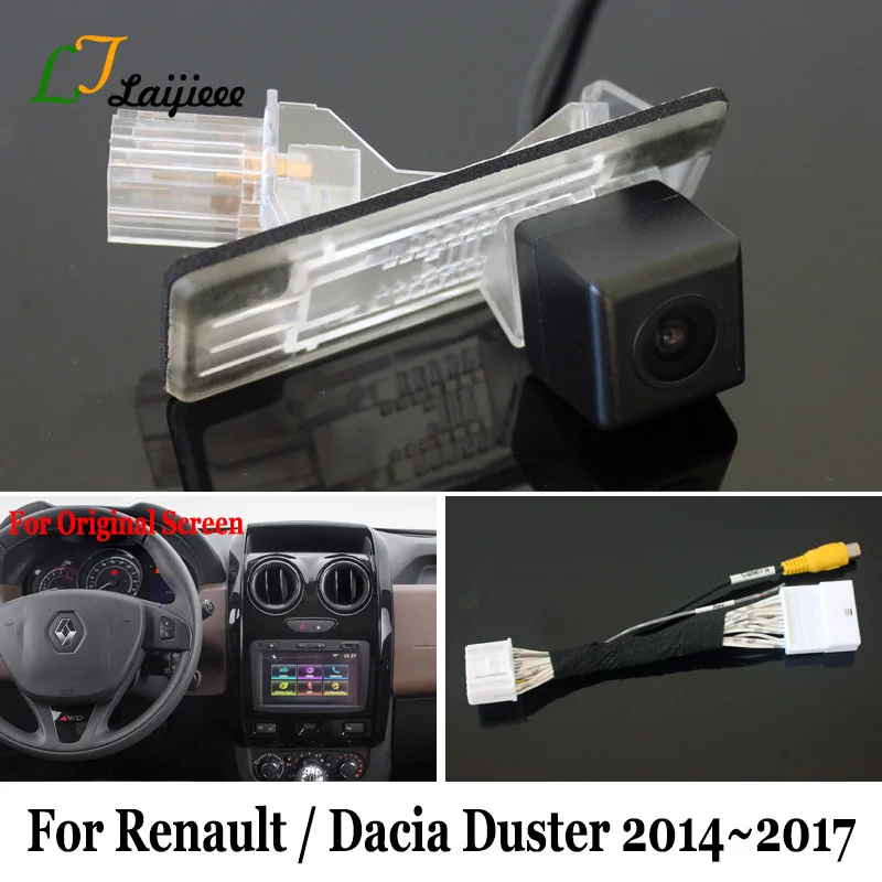 Для renault dacia duster Автомобильная резервная камера с 24Pin Кабель-адаптер/монитор oem-изготовителя Совместимость зеркало заднего вида Камера