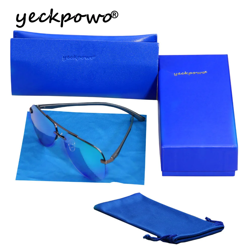 

men sunglasses polarized UV400 sunglasses vintage sunglasses with case retro style for travel driving yeckpowo