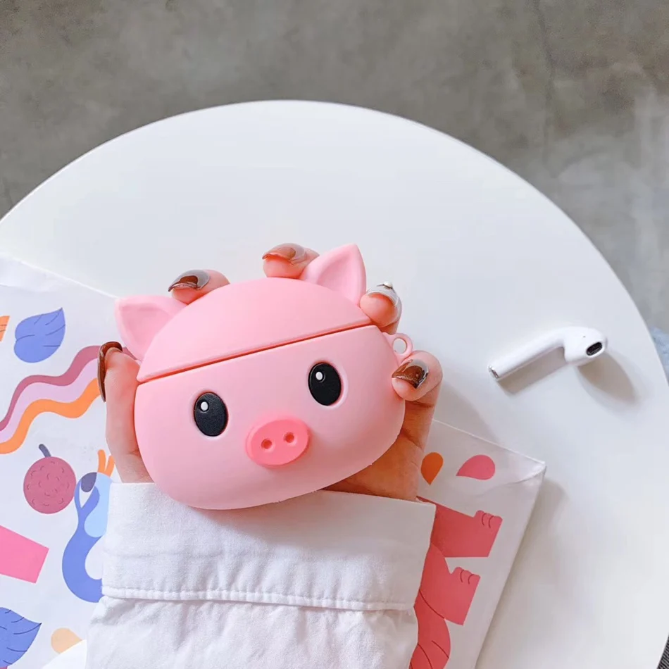 3D чехол для наушников для Airpods Pro Чехол Силиконовый крокодил свинья груша Мультяшные наушники/Earpods чехол для Apple Air pods Pro 3 Чехол - Цвет: 517