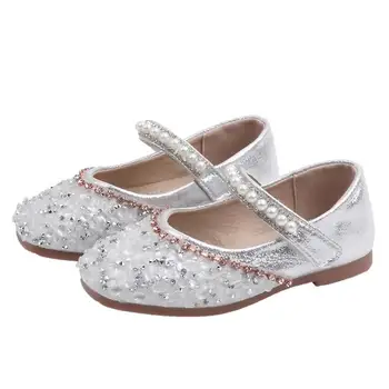 

New Autumn Fashion Baby Girl Glitter Flats Children Shoes Kid Brand Leisure Shoes Soft Sequin Sweet Loafer