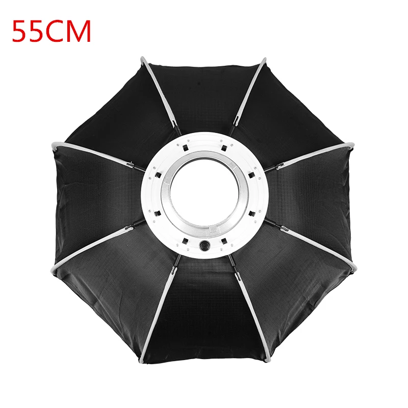 55CM Bowns TRIOPO 55 см 65 см 90 см складной восьмиугольный софтбокс кронштейн/крепление для софтбокса ручка для Godox Yongnuo Вспышка светильник - Цвет: 55CM Bowns