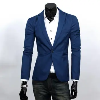 

blazer for men 2019 Solic Color Casual Suit Blazer Coat Jacket Outwear Top blazer homme mens blazer куртка мужская