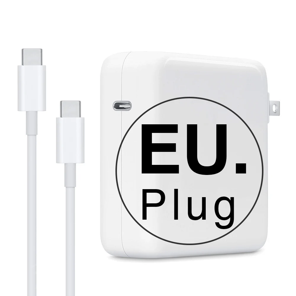 EU Plug 87 Вт PD Мощность адаптер Тип usb-C Зарядное устройство с USB-C зарядный кабель для передачи данных для Apple новейший Macbook pro 1" дюймов A1706 A1707 A1708 A1719 - Цвет: EU Plug