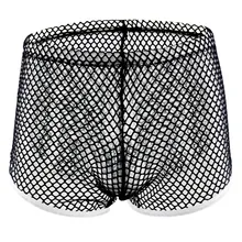 Мужское нижнее белье, одноцветные сетчатые прозрачные Дышащие Ультра-тонкие сексуальные трусы боксеры, сексуальные шорты-боксеры для мужчин, calzoncillo hombre