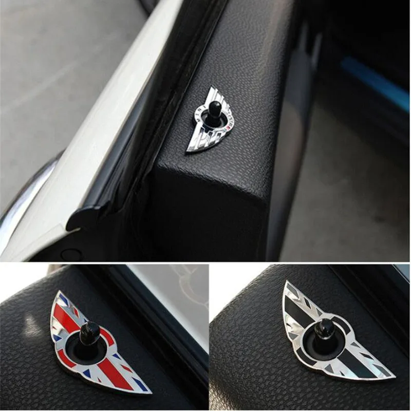 Автомобильный Дверной замок Pin наклейка Рамка для Mini Cooper R55 R56 F55 F56 Countryman R60 Clubman хэтчбек крыло флаг Великобритании крышка интерьера