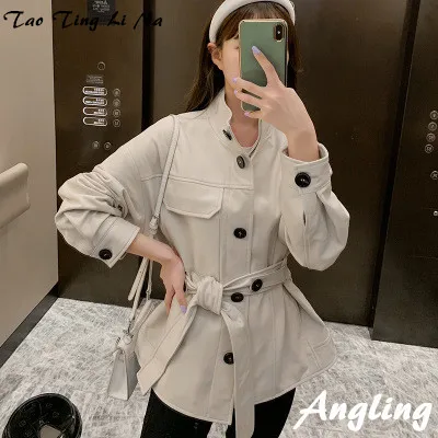 

2020 Women Spring Genuine Real Sheep Leather Jacket R33