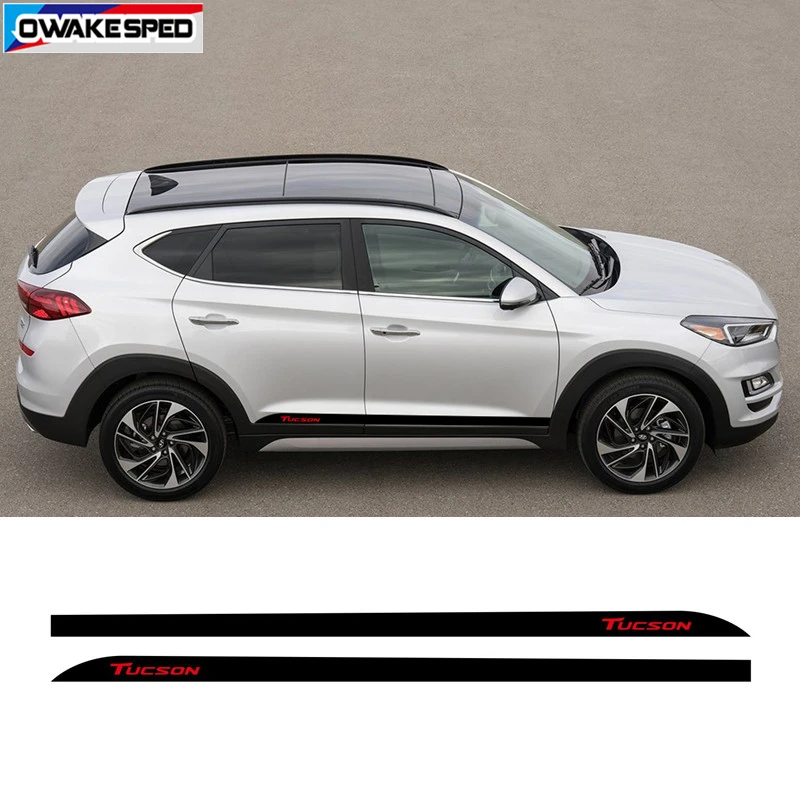 Углеродное волокно спортивные полосы для Hyundai Tucson 2015-2018 автомобильный Стайлинг