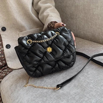 

Small Quilted PU Leather Crossbody Bags For Women 2020 Fashion Chain Shoulder Messenger Bag Female Handbags and Purses KYIDER