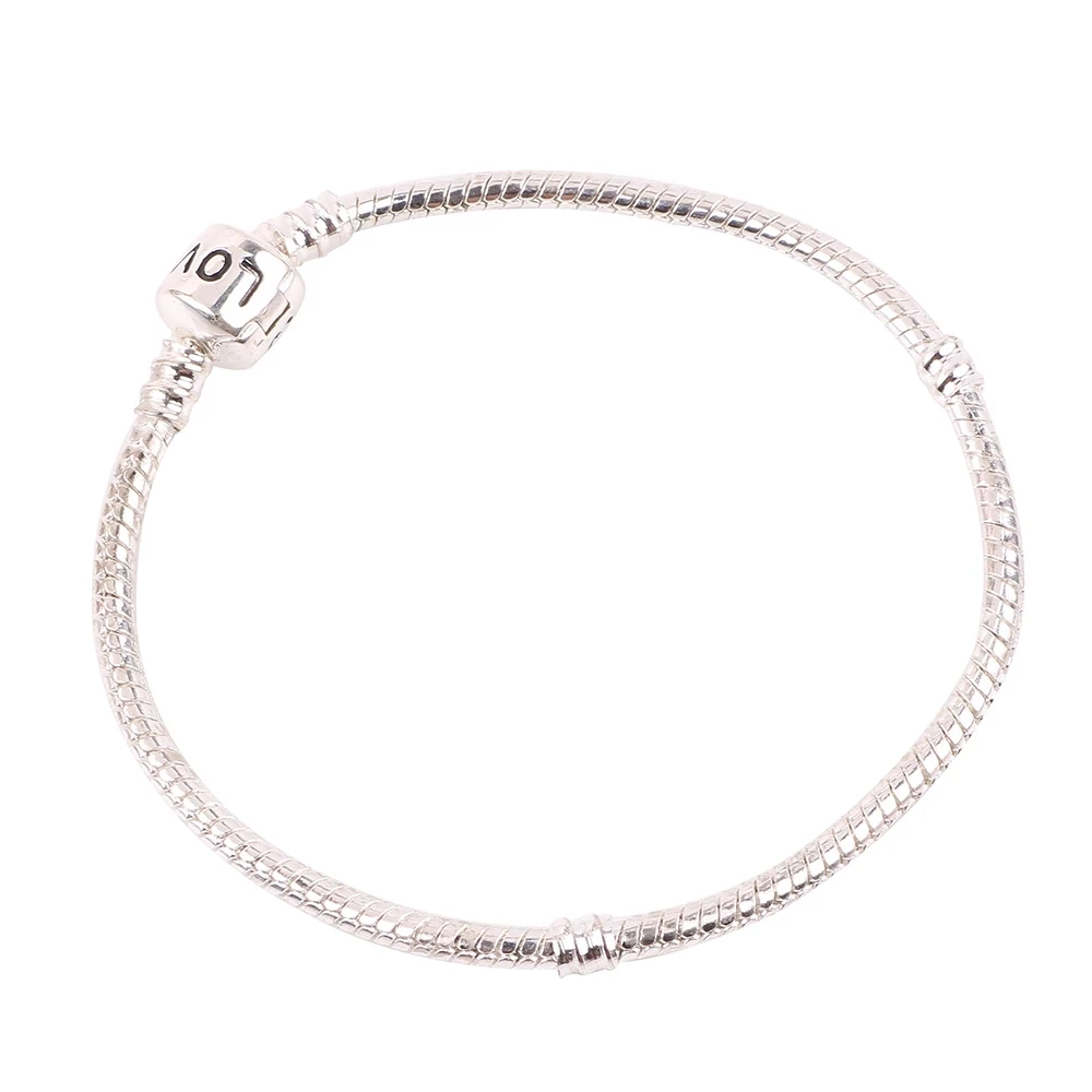 1 Dodocharms, модный очаровательный браслет, серебряная цепочка-змейка, застежка, бисер, подходит для женщин, Браслет-талисман из бисера, сделай сам, Европейское ювелирное изделие - Окраска металла: 1