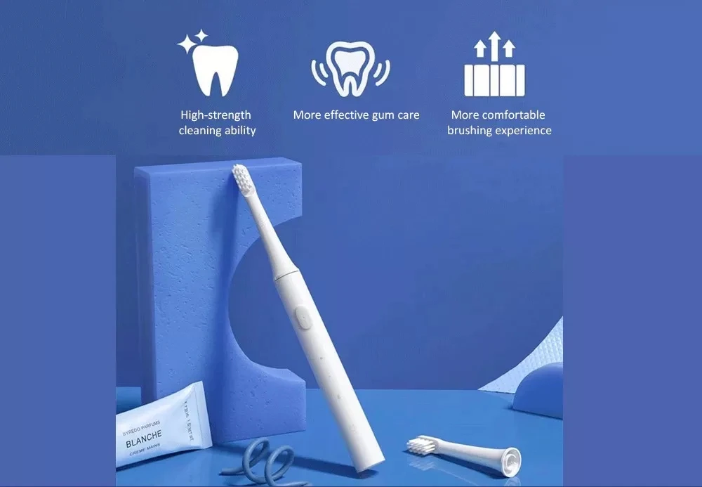 100% Xiaomi Mijia T100 Electric Toothbrush Sonic Head Adult Waterproof Ultrasonic automatic Toothbrush Rechargeable