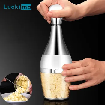 

Manual Food Garlic Vegetable Grinder Chopper Stainless Steel Meat Onion Chili Press Crusher Cutter Multi-function Processor