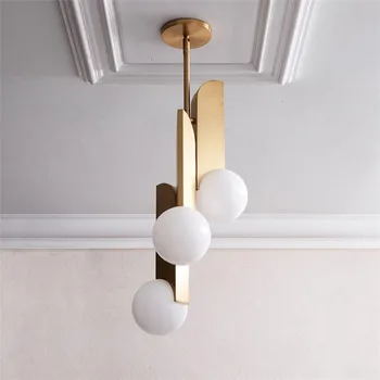 

Nordic Modern Indoor Decoration Loft Gold Iron Pendant Lighting Chandelier With Glass Ball Luminaire Suspendu hanging lamp