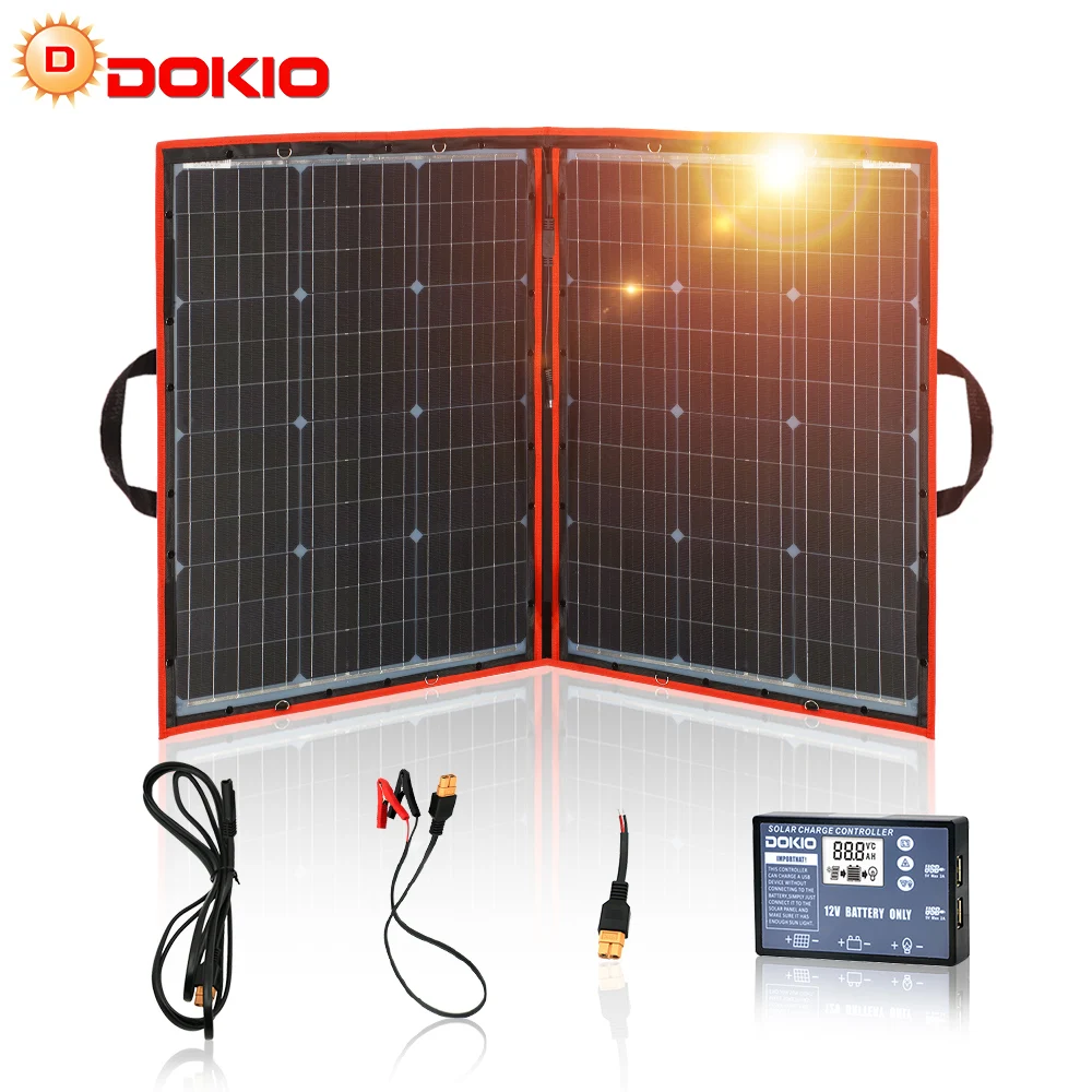 Dokio 100 Вт (55 Вт x 2 шт.) 18 в гибкие черные солнечные панели Китай складной 12 регулятор напряжения 100 Вт панели солнечных батарей|black solar panel|panel solarsolar panel black | АлиЭкспресс