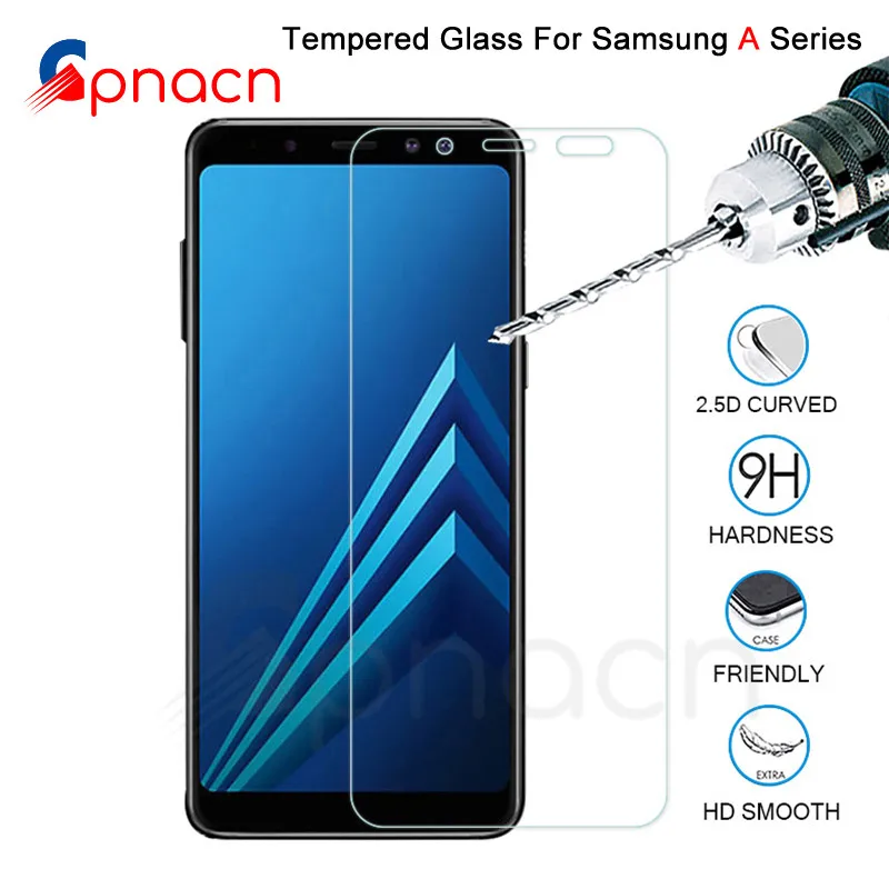 

9H Protective Glass on the For Samsung Galaxy A3 A5 A7 2015 2016 2017 Screen Protector Film A6 A8 Plus A9 2018 Tempered Glass