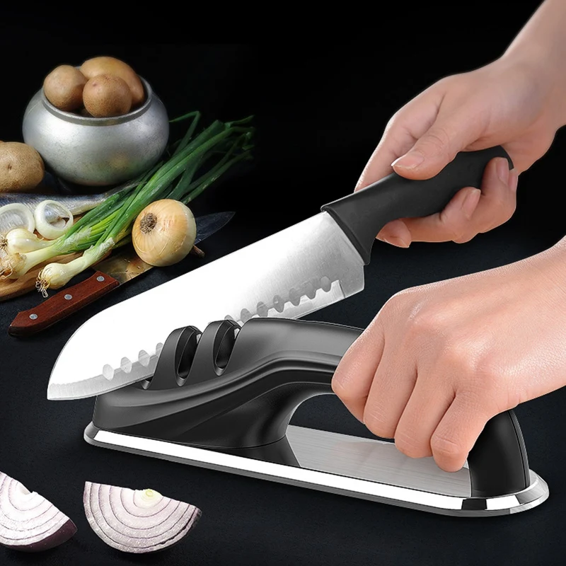 SZS Hot Professional Knife Sharpener Diamond Quick Professional 3 Stages Sharpener Knife Sharpening Tools Sharpening Stone
