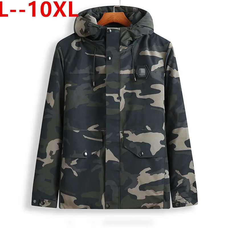 10XL 8XL 6XL 5XL парка мужские пальто зимняя куртка мужская Тонкая утолщенная верхняя