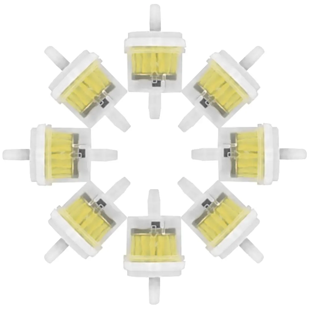 

10 шт. Универсальный Встроенный газовый/топливный фильтр 6 мм-8 мм 1/4 дюйма для газонокосилки Малый двигатель авто аксессуары для мотоциклов масляный фильтр