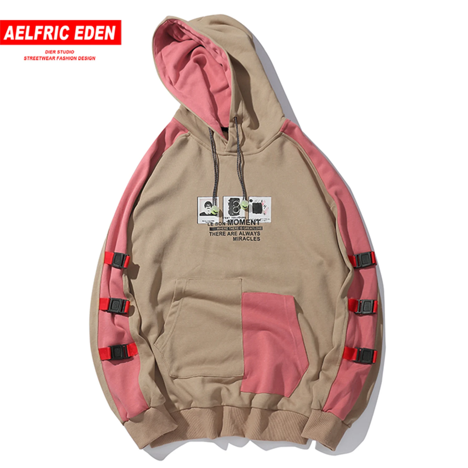 Aelfric Eden цветные часы Лоскутные мужские толстовки уличная Harajuku Хип Хоп пуловер