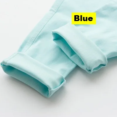 Blue Детские штаны для девочек; леггинсы для девочек; сезон осень-весна; брюки для девочек; модные детские узкие брюки ярких цветов; узкие брюки для девочек - Цвет: Blue