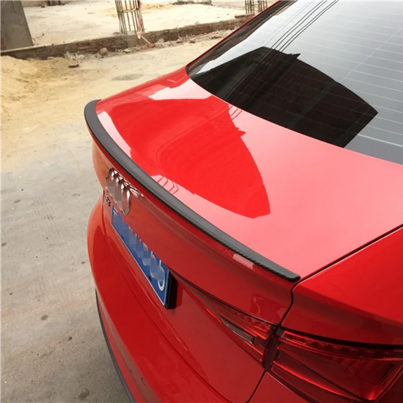 Спойлер для Audi A3 седан S3 задний спойлер из углеродного волокна крыло стекла