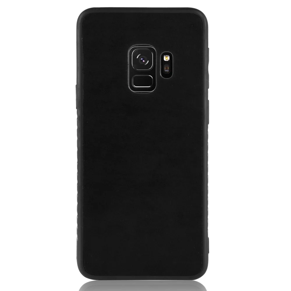 Черный 10 шт./лот Alcantara телефон кожаный чехол противоударный чехол для samsung Note9 A6 Plus A6 S9 S9 Plus Funda Coque - Цвет: Черный