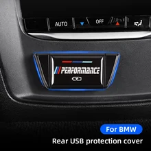 Auto Rear USB Charging Port Protection Cover for BMW 1 3 5 series X1 X2 X3 X4 G01 G02 G20 G30 F20 F48 Car Accessories