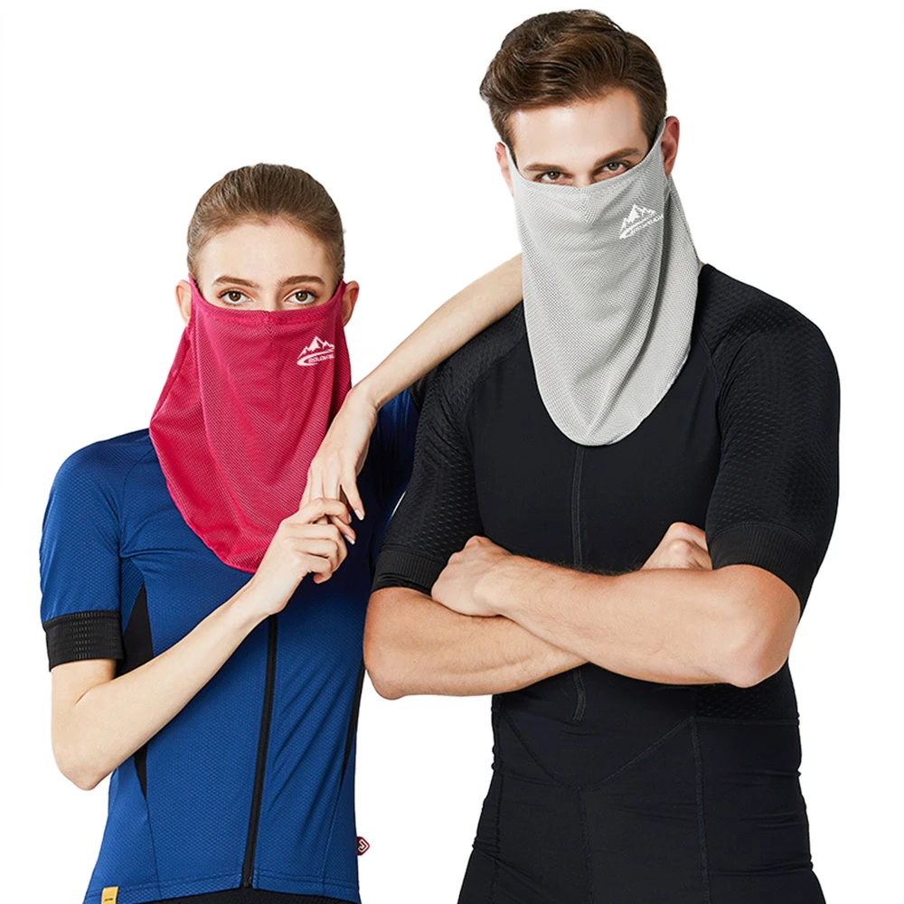

1pcs Outdoor Sports Ice Silk Sunscreen Mask Quick Dry Breathable Cold Headgear Riding Mountaineering Windproof Dustproof Collar