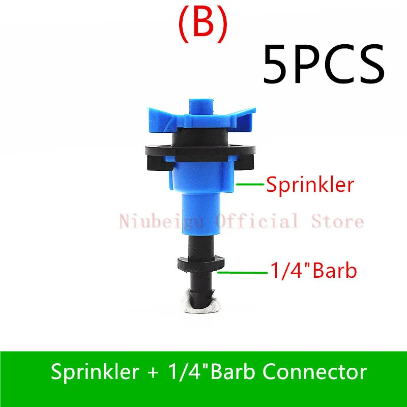 B 360 градусов Поворотный Microsprayer садовый разбрызгиватель для сада капельный полив Оросительная арматура охлаждающие брызги - Цвет: B