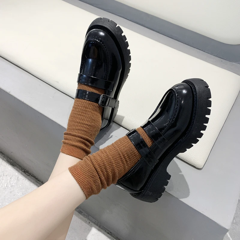 

Casual Woman Shoe Summer Shoes Ladies Round Toe Female Footwear All-Match Slip-on Oxfords Women's Modis Shallow Mouth British