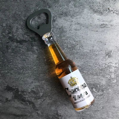 Creative Simulation Beer Bottle Opener Multifunctional Magnetic Refrigerator Magnet Bottle Bar Decoration Kitchen Gadgets