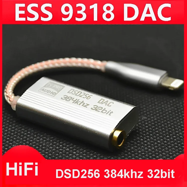 Digital To Analog Converter DAC Lightning To 3.5mm Converter ES9318