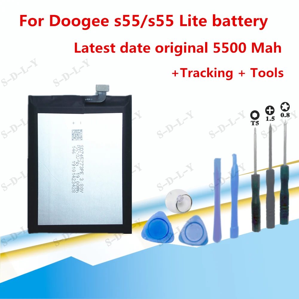3.8V BAT18735500 battery 5500mah for Doogee s55 s55Lite Cellphone batteries Doogee s55 battery +Tracking + Tools 3.8V BAT18735500 battery 5500mah for Doogee s55 s55Lite Cellphone batteries Doogee s55 battery +Tracking + Tools