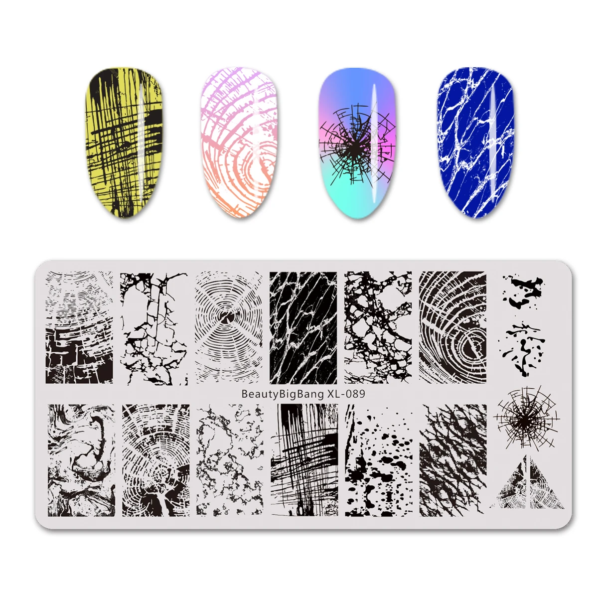 BEAUTYBIGBANG 6*12 см Хэллоуин дизайн ногтей штамповка пластины привидение, паук шаблон маникюра изображения Шаблон фестиваль трафарет для ногтей