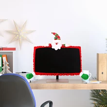 Красивый милый снеговик лося мультфильм дизайн компьютерный экран Бархатная Ткань Обложка для Рождественского украшения дома Рождественские рождественские подарки