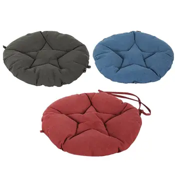

Soft Cushion Round Pentagram Shaped Stitching Tatami Ramie Cushion Comfortable Light Padded Thicken Customized Cushion Winter