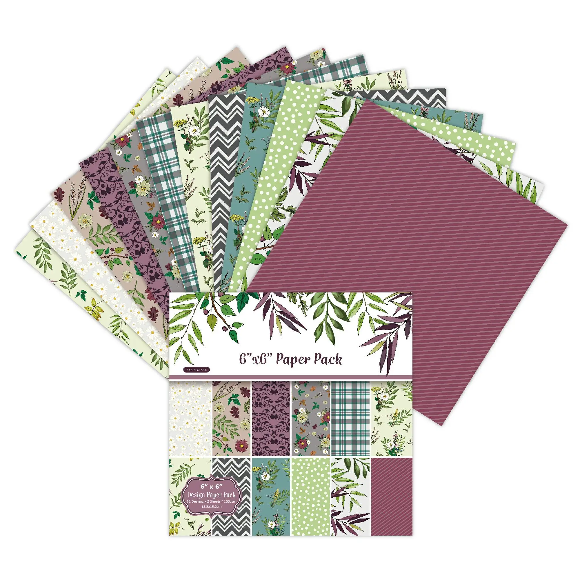

DIY flower style Scrapbooking paper pack of 24 sheets handmade craft paper craft Background pad 997